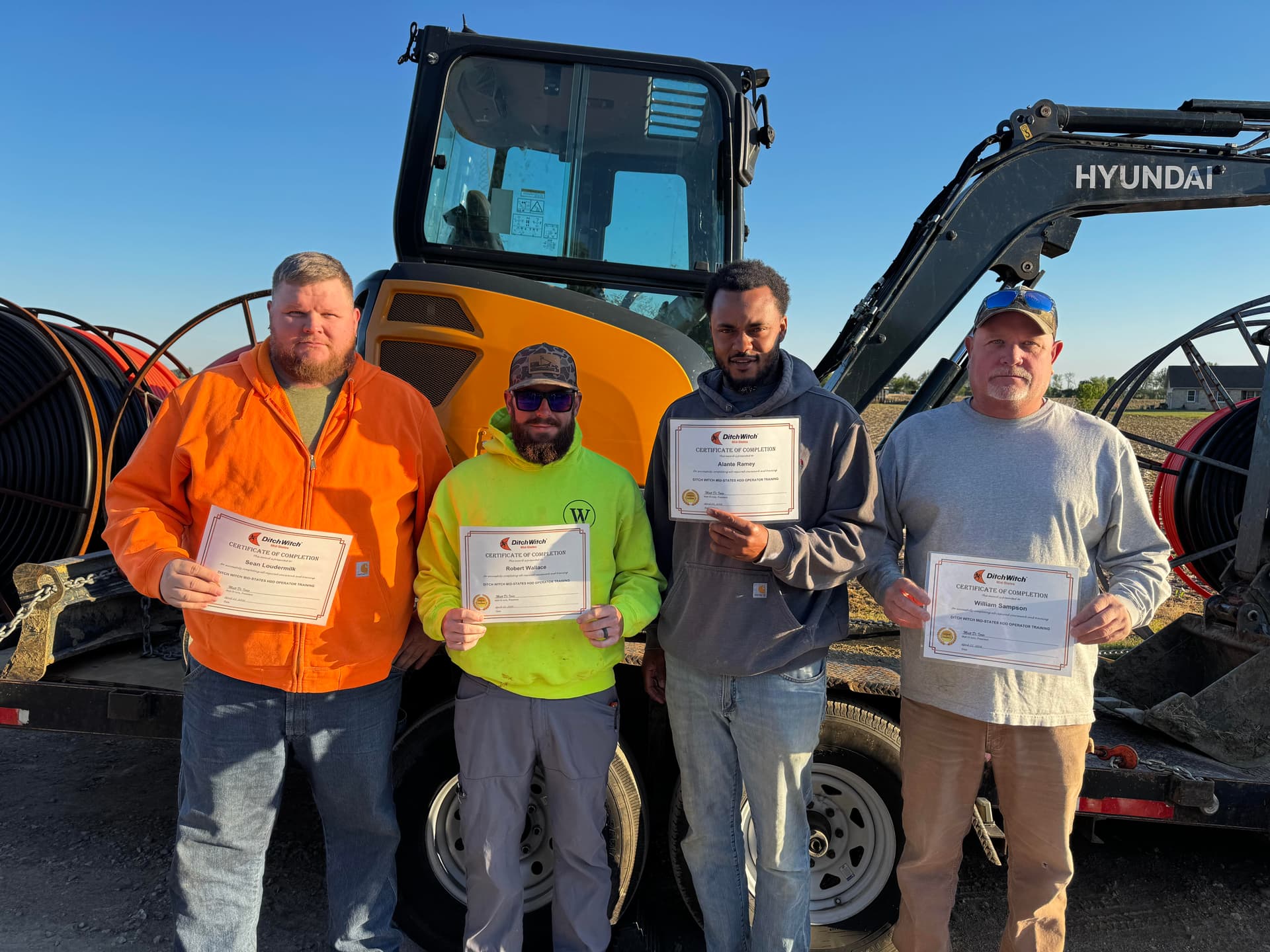 Clearcreek hydroexcavation crew with training credentials